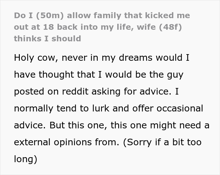 Woman Suddenly Wants To Reconcile With Son She Kicked Out 32 Years Ago, He Figures Out Why Woman Suddenly Wants To Reconcile With Son She Kicked Out 32 Years Ago, He Figures Out Why