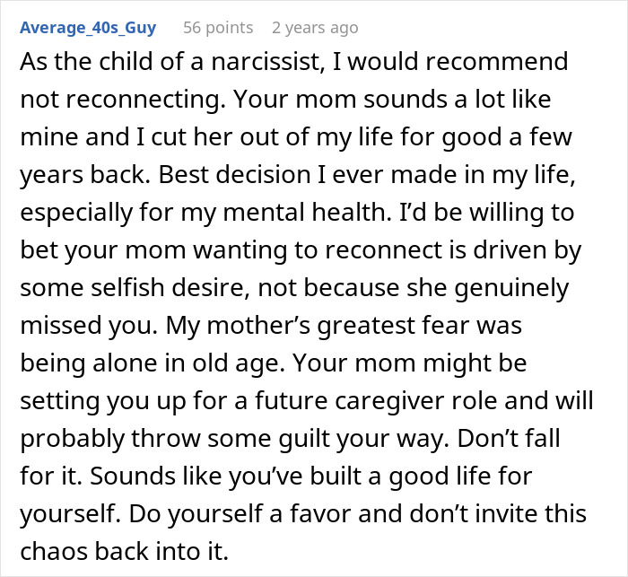 Woman Suddenly Wants To Reconcile With Son She Kicked Out 32 Years Ago, He Figures Out Why Woman Suddenly Wants To Reconcile With Son She Kicked Out 32 Years Ago, He Figures Out Why