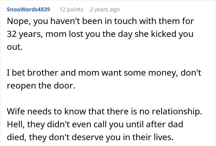 Woman Suddenly Wants To Reconcile With Son She Kicked Out 32 Years Ago, He Figures Out Why Woman Suddenly Wants To Reconcile With Son She Kicked Out 32 Years Ago, He Figures Out Why