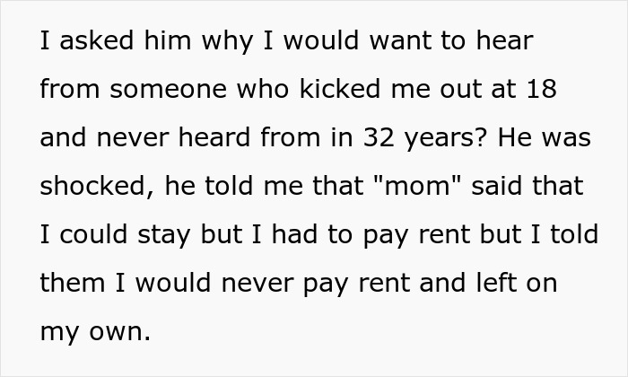 Woman Suddenly Wants To Reconcile With Son She Kicked Out 32 Years Ago, He Figures Out Why Woman Suddenly Wants To Reconcile With Son She Kicked Out 32 Years Ago, He Figures Out Why