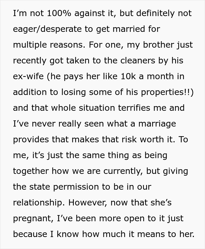 “I Make About 4x Her Salary”: Pregnant Bride Thinks Prenup Is Unfair, Guy Halts The Wedding “I Make About 4x Her Salary”: Pregnant Bride Thinks Prenup Is Unfair, Guy Halts The Wedding