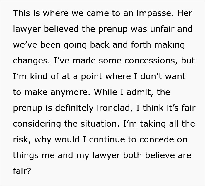 “I Make About 4x Her Salary”: Pregnant Bride Thinks Prenup Is Unfair, Guy Halts The Wedding “I Make About 4x Her Salary”: Pregnant Bride Thinks Prenup Is Unfair, Guy Halts The Wedding