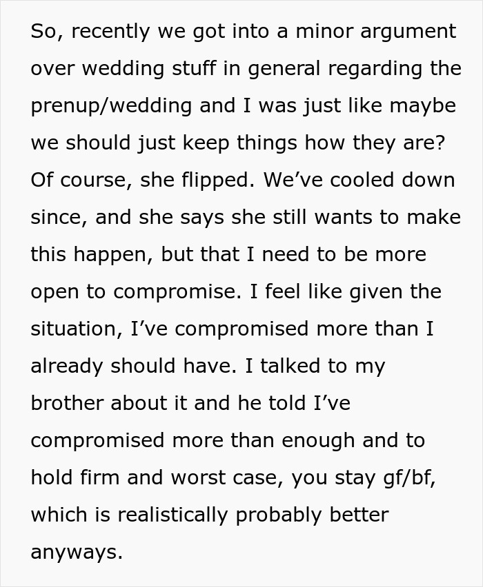“I Make About 4x Her Salary”: Pregnant Bride Thinks Prenup Is Unfair, Guy Halts The Wedding “I Make About 4x Her Salary”: Pregnant Bride Thinks Prenup Is Unfair, Guy Halts The Wedding