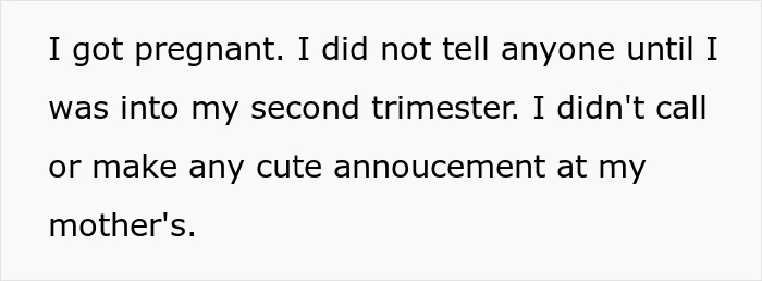 Lady “Forgets” To Tell Mom About Her Pregnancy, Just As Mom Forgot To Share Loss Of Grandpa Lady “Forgets” To Tell Mom About Her Pregnancy, Just As Mom Forgot To Share Loss Of Grandpa