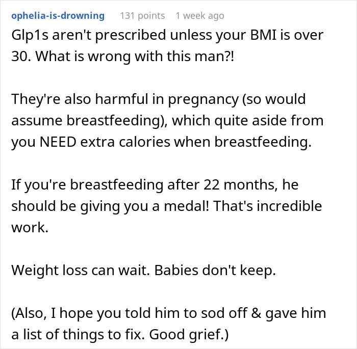 Cruel Man Insults Wife After She Has A Baby, Pressures Her To Use Prescription Meds To Lose Weight Cruel Man Insults Wife After She Has A Baby, Pressures Her To Use Prescription Meds To Lose Weight