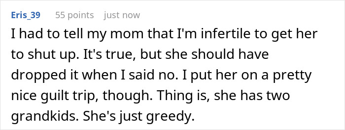 Mom Pressures Childfree Daughter To “Give Birth,” Backtracks Fast When Adoption Enters The Chat Mom Pressures Childfree Daughter To “Give Birth,” Backtracks Fast When Adoption Enters The Chat