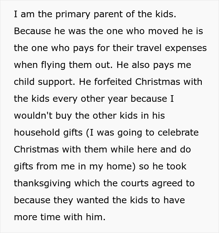 Guy Expects Ex To Spend Loads Of Money Flying Kids Out To Meet His New Fam, Mad When She Says No Guy Expects Ex To Spend Loads Of Money Flying Kids Out To Meet His New Fam, Mad When She Says No