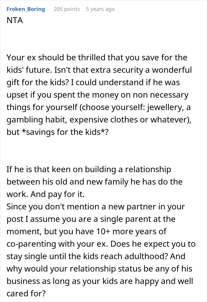 Guy Expects Ex To Spend Loads Of Money Flying Kids Out To Meet His New Fam, Mad When She Says No Guy Expects Ex To Spend Loads Of Money Flying Kids Out To Meet His New Fam, Mad When She Says No