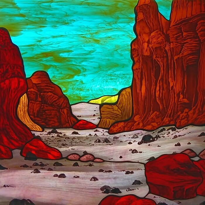 Artist Creates Stained Glass That Changes With The Light (30 Pics)