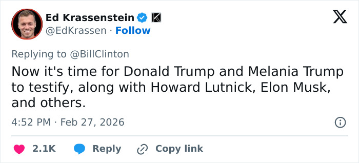 Bill Clinton Releases Fiery Statement Following Hillary&rsquo;s Testimony On Epstein Ties