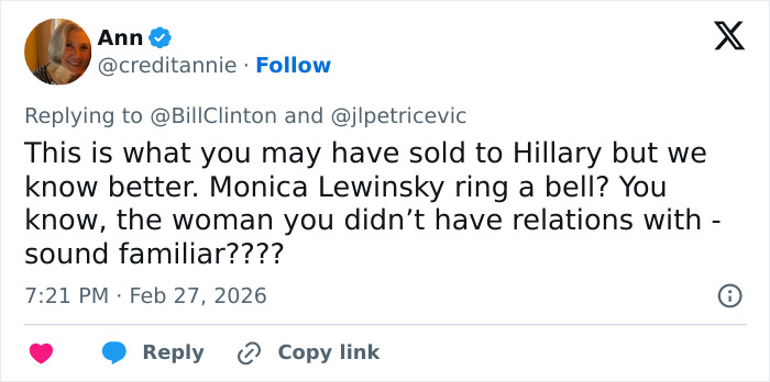 Bill Clinton Releases Fiery Statement Following Hillary&rsquo;s Testimony On Epstein Ties