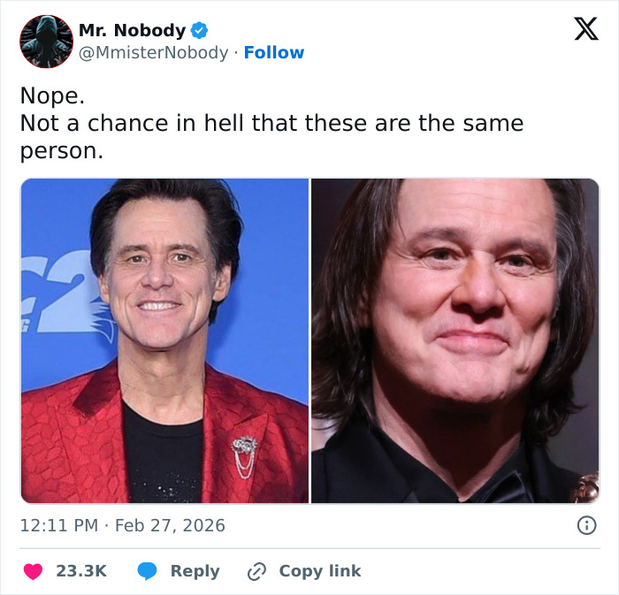 “Who The Hell Is That Guy?”: Fans Convinced Something Is Seriously Off In Viral Jim Carrey Footage “Who The Hell Is That Guy?”: Fans Convinced Something Is Seriously Off In Viral Jim Carrey Footage