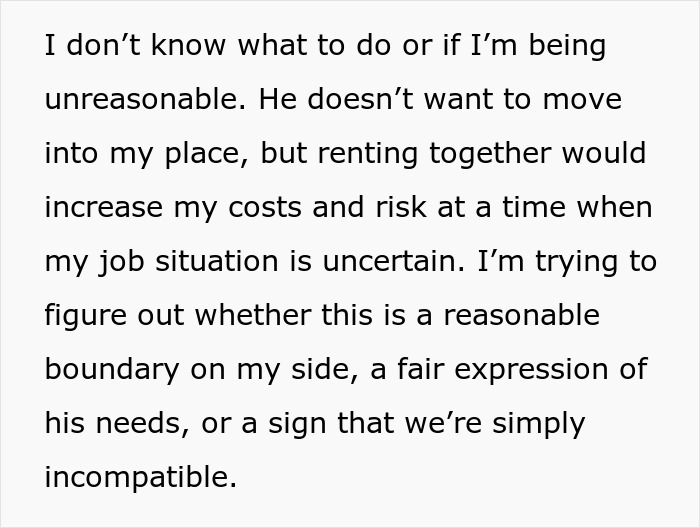 Man Wants To Move In With GF But Refuses To Live In The Apartment She Owns