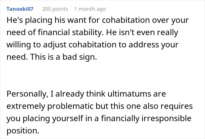 Man Wants To Move In With GF But Refuses To Live In The Apartment She Owns