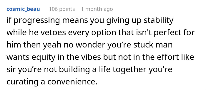 Man Wants To Move In With GF But Refuses To Live In The Apartment She Owns