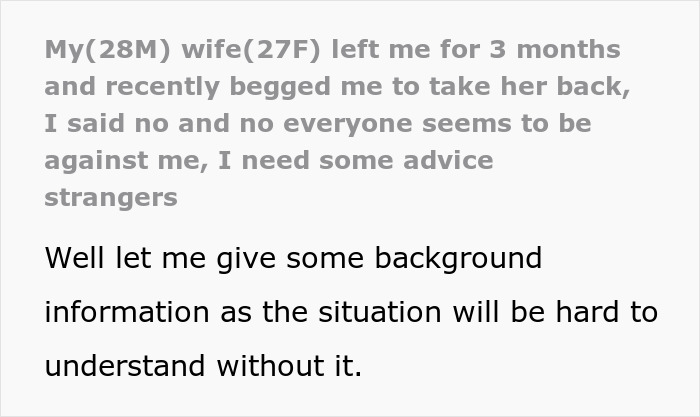 Man Gives Wife A Second Chance After She Leaves And Begs Him To Take Her Back, Internet Has Thoughts