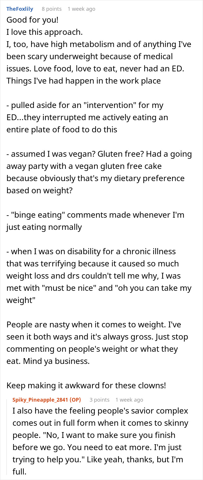 Man Wants To Shut Up His Boss, Messes With Him The Next Time He Comments On His Low Weight