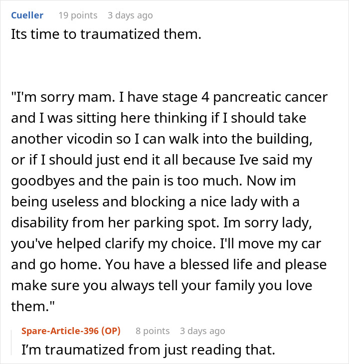 Person Has To Deal With Handicapped Spot Drama After Entitled Lady Confronts Them