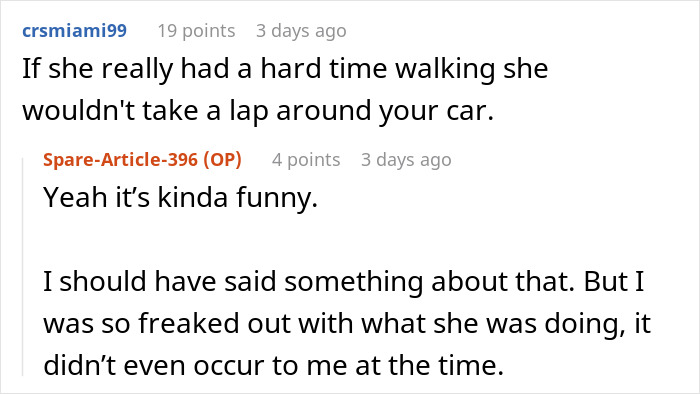 Person Has To Deal With Handicapped Spot Drama After Entitled Lady Confronts Them