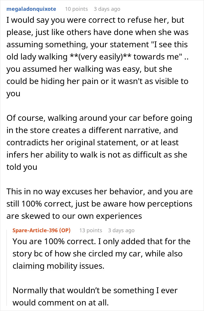 Person Has To Deal With Handicapped Spot Drama After Entitled Lady Confronts Them