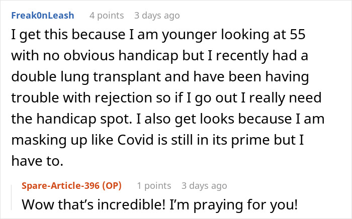 Person Has To Deal With Handicapped Spot Drama After Entitled Lady Confronts Them