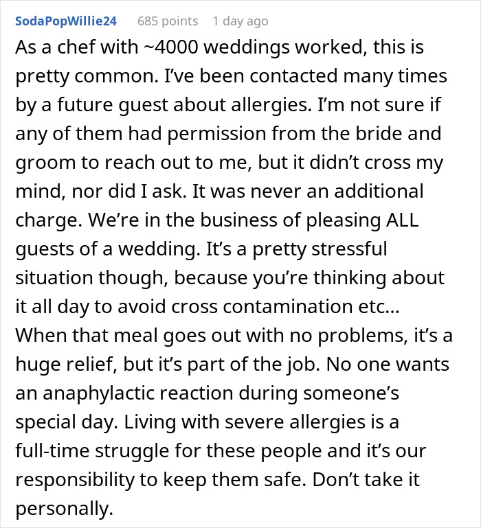 Woman Doesn’t Want A Vegetarian Meal At Friend’s Wedding, Secretly Contacts The Caterers Woman Doesn’t Want A Vegetarian Meal At Friend’s Wedding, Secretly Contacts The Caterers