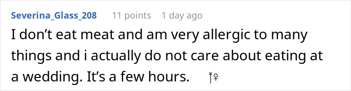 Woman Doesn’t Want A Vegetarian Meal At Friend’s Wedding, Secretly Contacts The Caterers Woman Doesn’t Want A Vegetarian Meal At Friend’s Wedding, Secretly Contacts The Caterers