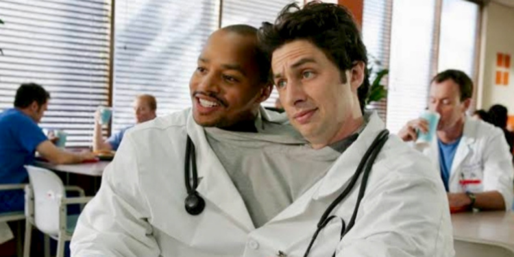 Dr. J.D. and Christopher Turk in Scrubs