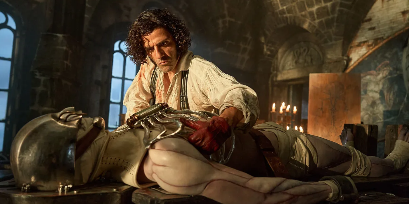 Oscar Isaac, and Jacob Elordi in Frankenstein (2025)