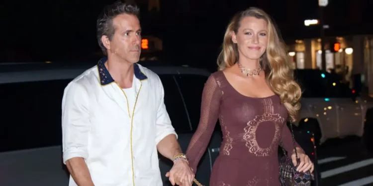 Ryan Reynolds with his wife Blake Lively