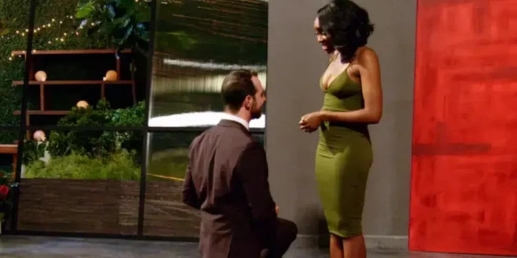 Cameron Hamilton proposing Lauren Speed