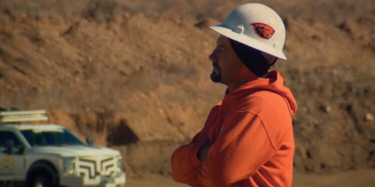 Dave Turin in miner's outfit