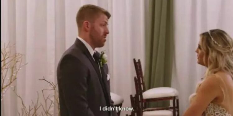 giannina gibelli and damian powers in wedding dresses 