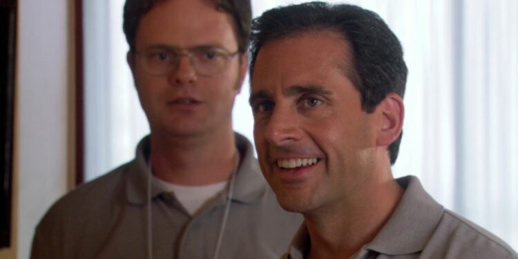 Michael Scott and Dwight Schrute from the television series The Office Michael Scott and Dwight Schrute from the television series The Office