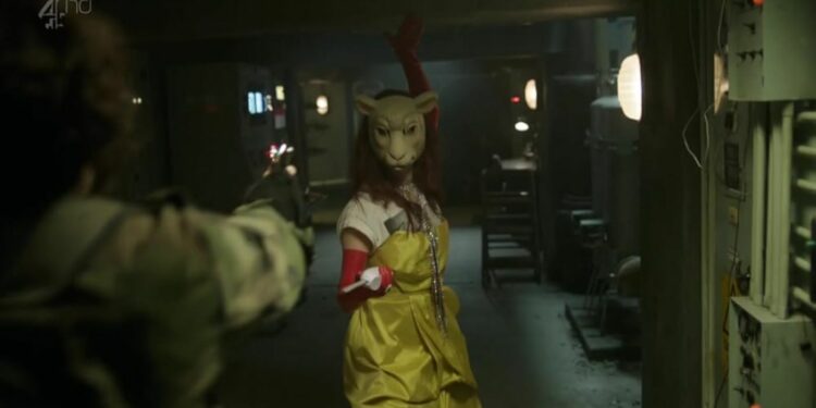 Hunter scene from second episode White Bear of Black Mirror