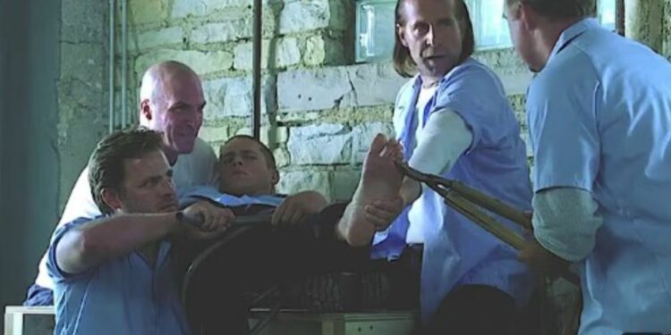 Michael getting tortured by a group