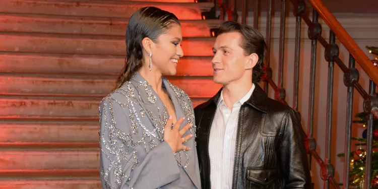 Zendaya and Tom Holland during a public event Zendaya and Tom Holland during a public event