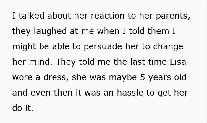 Guy Can’t Handle That His Girlfriend Refuses To Wear Dresses, Even For A Wedding