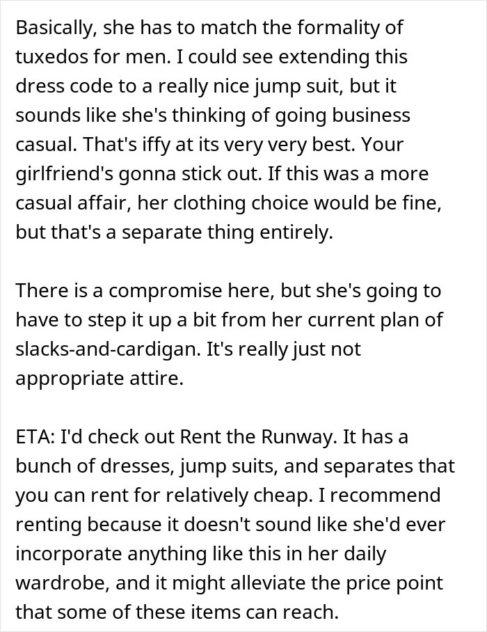 Guy Can’t Handle That His Girlfriend Refuses To Wear Dresses, Even For A Wedding