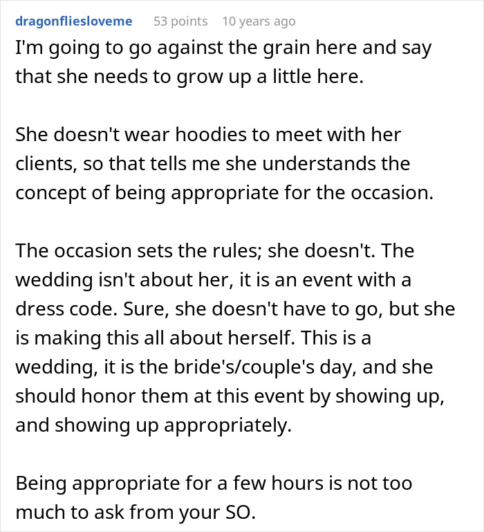 Guy Can’t Handle That His Girlfriend Refuses To Wear Dresses, Even For A Wedding