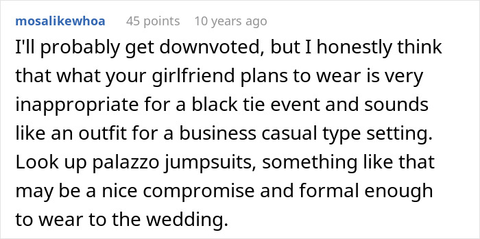 Guy Can’t Handle That His Girlfriend Refuses To Wear Dresses, Even For A Wedding