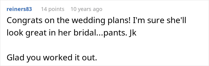 Guy Can’t Handle That His Girlfriend Refuses To Wear Dresses, Even For A Wedding