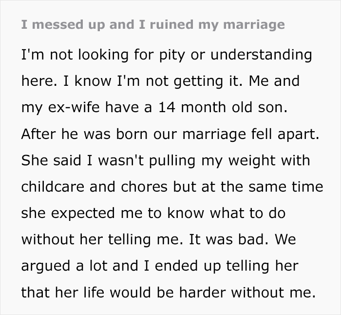“I Messed Up”: Man Convinced Wife’s Life Would Be Harder Without Him, But It’s The Other Way Around “I Messed Up”: Man Convinced Wife’s Life Would Be Harder Without Him, But It’s The Other Way Around