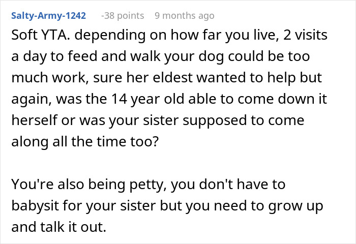 Woman Refuses To Dogsit Her Brother’s Elderly Dog, Gets Shocked When He Declines To Babysit Her Kids