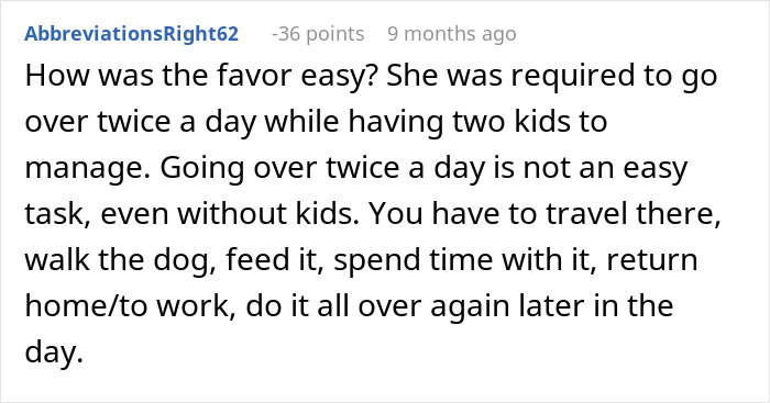 Woman Refuses To Dogsit Her Brother’s Elderly Dog, Gets Shocked When He Declines To Babysit Her Kids