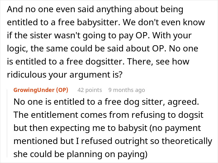 Woman Refuses To Dogsit Her Brother’s Elderly Dog, Gets Shocked When He Declines To Babysit Her Kids