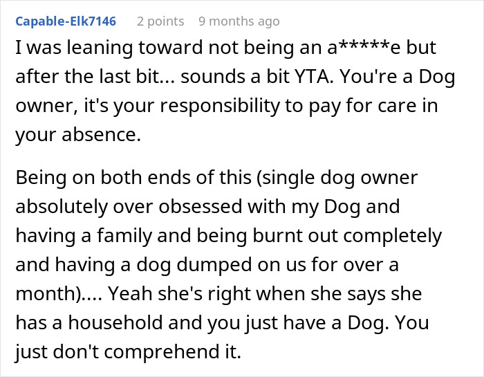 Woman Refuses To Dogsit Her Brother’s Elderly Dog, Gets Shocked When He Declines To Babysit Her Kids