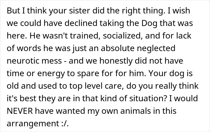 Woman Refuses To Dogsit Her Brother’s Elderly Dog, Gets Shocked When He Declines To Babysit Her Kids