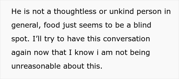 Guy Pays 50% For Meals And Groceries, GF Annoyed That He Hogs Up Her Share Of The Food As Well