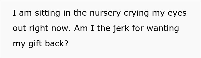 Mom-To-Be Shocked To Find Nursery Empty, Learns Hubs Gifted Her Stroller To Sister Without Discussion Mom-To-Be Shocked To Find Nursery Empty, Learns Hubs Gifted Her Stroller To Sister Without Discussion
